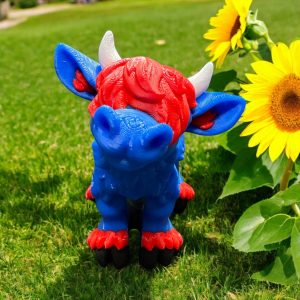 Mini 4th of July Highland Cow