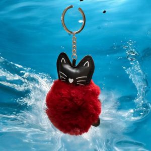 Cat Puff Ball Keychain/Backpack Charm