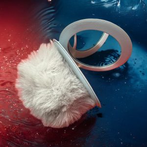Compact Mirror Puff Ball Keychain/Backpack Charm