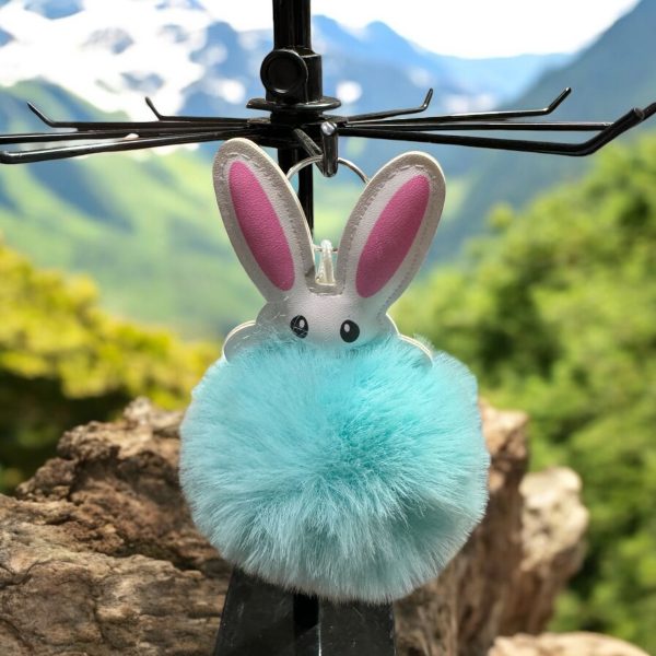 Bunny Puff Ball Keychain/Backpack Charm - Image 2