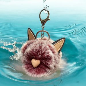 Cat Puff Ball Keychain/Backpack Charm