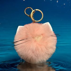 Cat Puff Ball Keychain/Backpack Charm