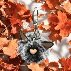 Cat Puff Ball Keychain/Backpack Charm