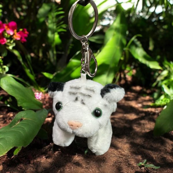 White Tiger Stuffed Animal Keychain/Backpack Charm - Image 2