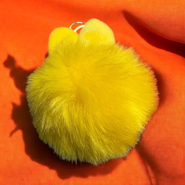 Bunny Ears Puff Ball Keychain/Backpack Charm - Image 2